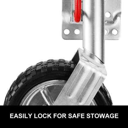 Jockey Wheel 10" Swing Up Solid Wheel 1000KG Caravan Boat Trailer Greasable - Image 4