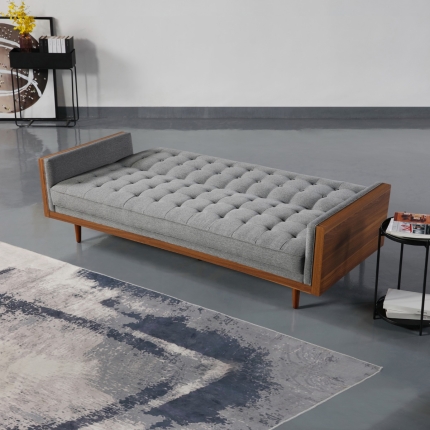 Tulip 3 Seater Sofa Bed Grey - Image 2