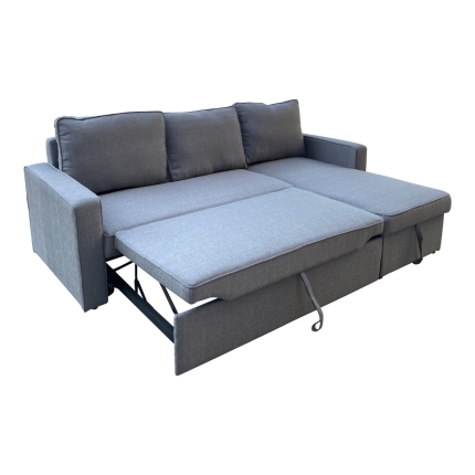 Yarra Corner Sofa Bed Grey - Image 4