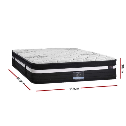 Giselle Bedding Super Firm Mattress Queen Size Bed 7 Zone Pocket Spring Foam 28cm - Image 2