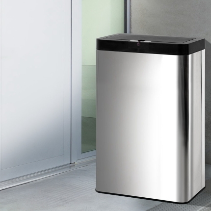 Stainless Steel Sensor Bin Rubbish Trash Bins Motion Automatic Touch Free 60L - Image 7
