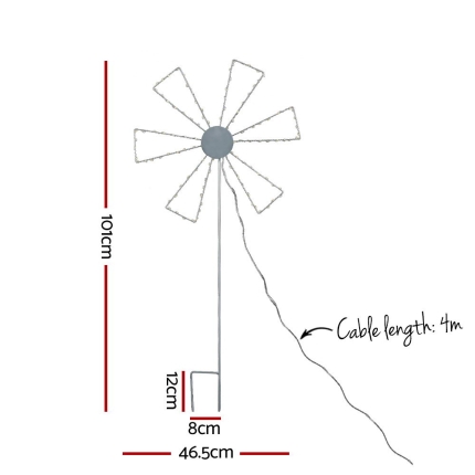 Jingle Jollys Christmas Motif Lights LED Spinner Windmill Waterproof Outdoor - Image 2