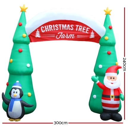 Jingle Jollys Inflatable Christmas Santa On Sleigh 2.8M Lights Outdoor Decorations - Image 2