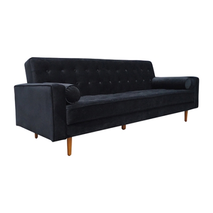 Sofa Marcella Black Velvet Fabric - Image 2