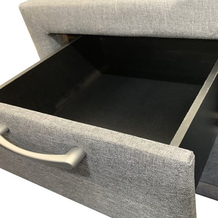 Megan Bedside Table Light Grey - Image 4