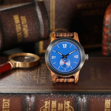 Handcrafted Zebra Ebony Wood Watch - Best Gift Idea! - Image 2
