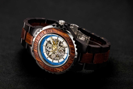 Men Genuine Automatic Rose Ebony Wooden Watches No Battery Needed - Image 6