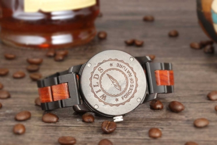 Handcrafted Ebony & Rose Wood Watch - Best Gift Idea! - Image 3
