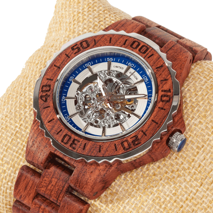 Men Genuine Automatic Kosso Wooden Watches No Battery Needed - Image 2