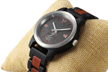 Handcrafted Ebony & Rose Wood Watch - Best Gift Idea! - Image 4
