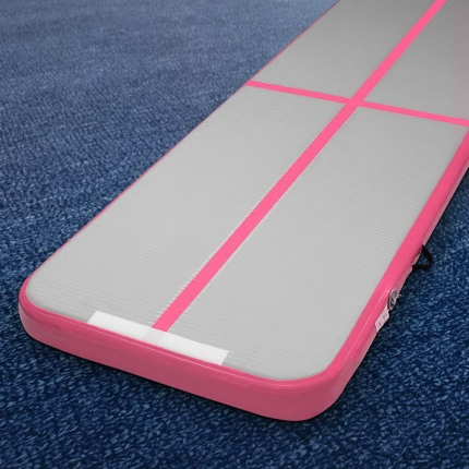 Everfit 3m x 1m Air Track Mat Gymnastic Tumbling Pink and Grey - Image 7