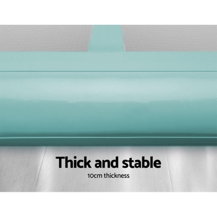 Everfit 3m x 1m Air Track Mat Gymnastic Tumbling Mint Green and Grey - Image 6