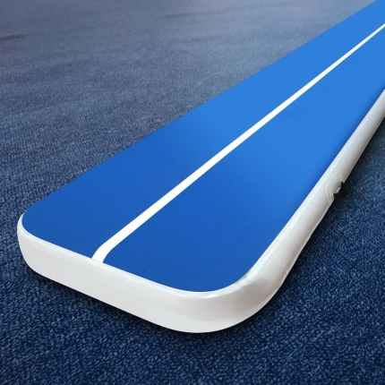 5m x 1m Inflatable Air Track Mat 20cm Thick Gymnastic Tumbling Blue And White - Image 7