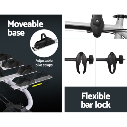 Giantz Tow Ball Car Mount - Black & Silver - Image 4