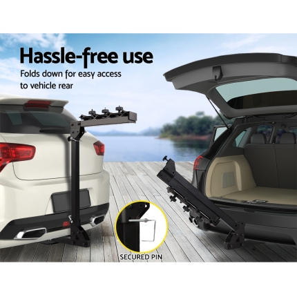 Giantz 22 Inch 4 Bike Foldable Rear Car Bike Rack - Image 3