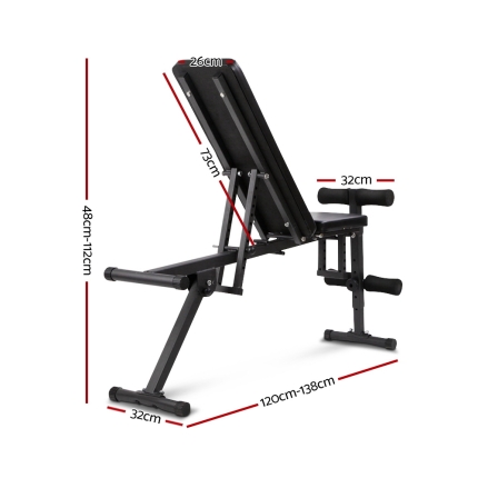 Everfit Adjustable FID Weight Bench Flat Incline Fitness Gym Equipment - Image 2