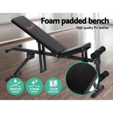 Everfit Adjustable FID Weight Bench Flat Incline Fitness Gym Equipment - Image 6