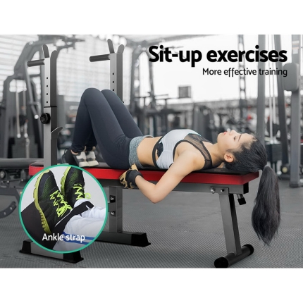 Everfit Multi-Station Weight Bench Press Weights Equipment Fitness Home Gym Red - Image 5