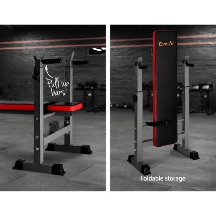 Everfit Multi-Station Weight Bench Press Weights Equipment Fitness Home Gym Red - Image 6