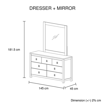 Noe Dresser With Mirror - Image 5