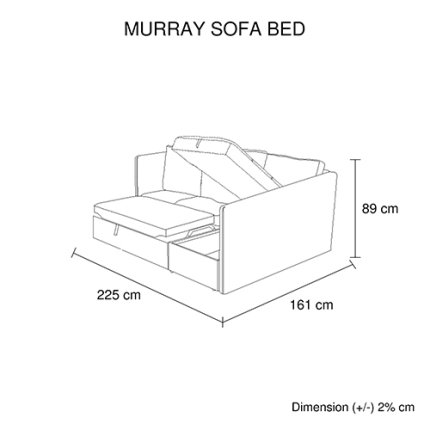 Murray Corner Sofa Bed Grey - Image 6