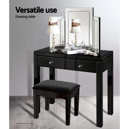 Artiss Mirrored Furniture Console Table Hallway Hall Entry Dressing Side Drawers - Image 6
