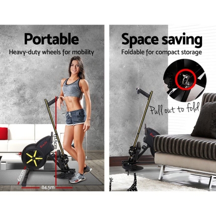 Everfit Rowing Exercise Machine Rower Resistance Fitness Home Gym Cardio Air - Image 6