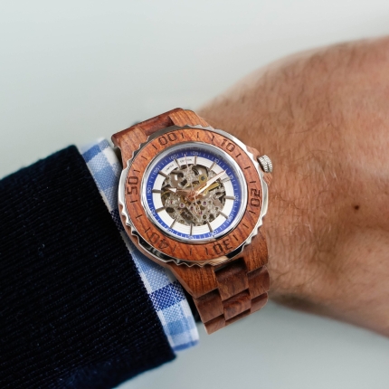 Men Genuine Automatic Kosso Wooden Watches No Battery Needed - Image 5