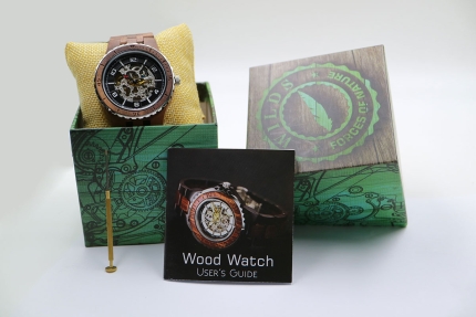 Men Premium Self-Winding Transparent Body Walnut Wood Watches - Image 5