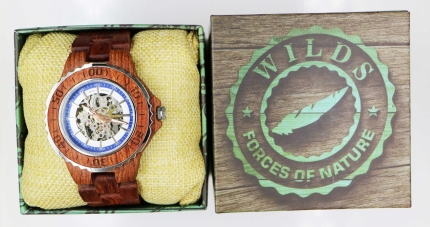 Men Genuine Automatic Kosso Wooden Watches No Battery Needed - Image 4