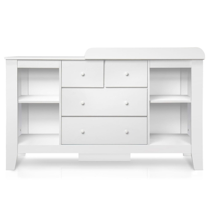 Keezi Baby Change Table Tall boy Drawers Dresser Chest Storage Cabinet White - Image 3