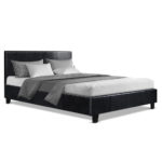Artiss Neo Bed Frame PU Leather - Black Double