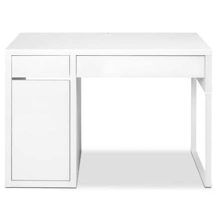 Artiss Metal Desk With Storage Cabinets - White - Image 3