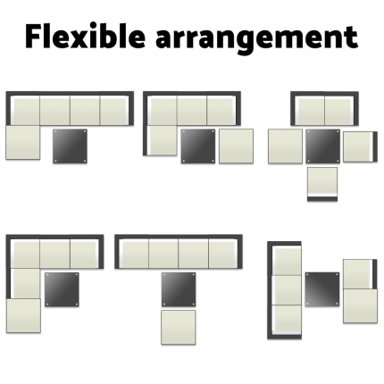 Gardeon 6pcs Outdoor Sofa Lounge Setting Couch Wicker Table Chairs Patio Furniture Black - Image 6