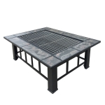 Fire Pit BBQ Grill Stove Table Ice Pits Patio Fireplace Heater 3 IN 1