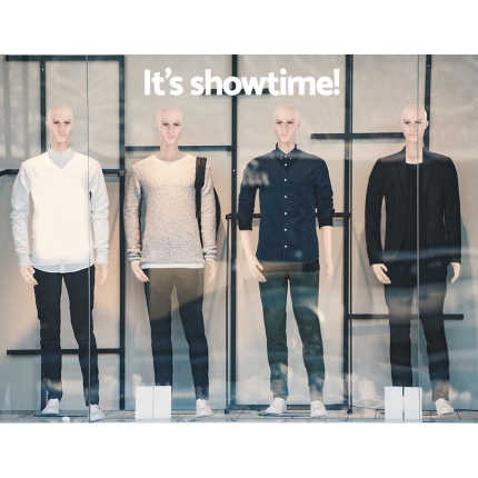 186cm Tall Full Body Male Mannequin - Skin Coloured - Image 7
