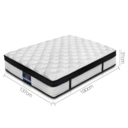 Giselle Bedding Devon Euro Top Pocket Spring Mattress 31cm Thick â€“ Double - Image 2