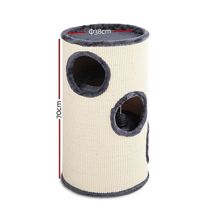 i.Pet Cat Tree 70cm Trees Scratching Post Scratcher Tower Condo House Furniture Wood - Image 2