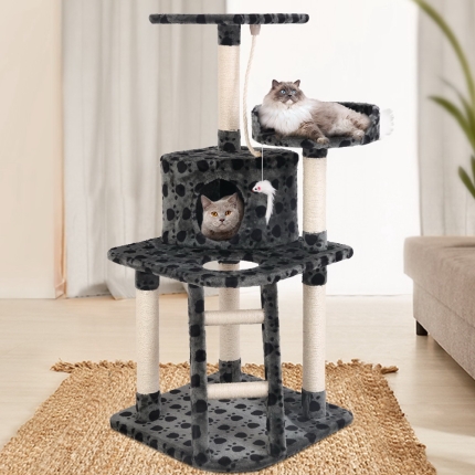 i.Pet Cat Tree 120cm Trees Scratching Post Scratcher Tower Condo House Furniture Wood 120cm - Image 7