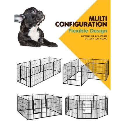i.Pet 8 Panel Pet Dog Playpen Puppy Exercise Cage Enclosure Fence Play Pen 80x80cm - Image 3