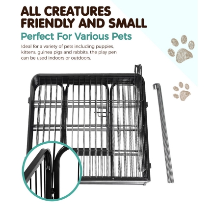 i.Pet 8 Panel Pet Dog Playpen Puppy Exercise Cage Enclosure Fence Play Pen 80x80cm - Image 6
