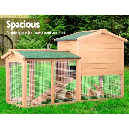 i.Pet 138cm Wide Wooden Pet Coop - Image 4
