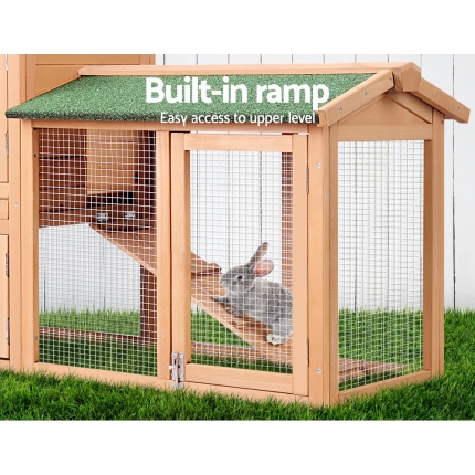 i.Pet 138cm Wide Wooden Pet Coop - Image 5