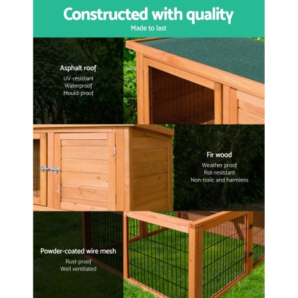 i.Pet 100cm Tall Wooden Pet Coop - Image 3