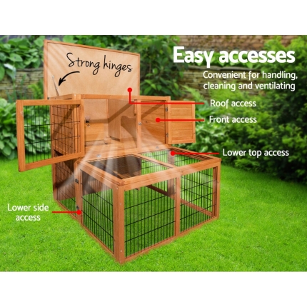 i.Pet 100cm Tall Wooden Pet Coop - Image 5