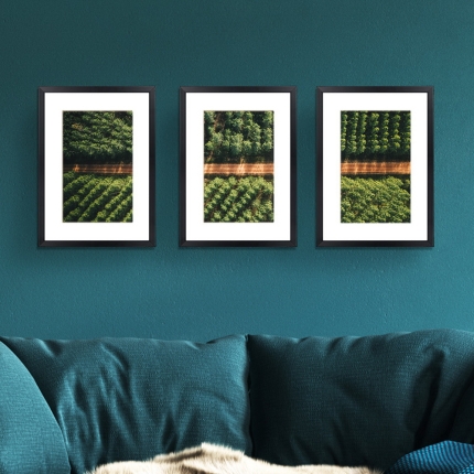 3 PCS Photo Frame Wall Set A3 Picture Home Decor Art Gift Present Black - Image 7