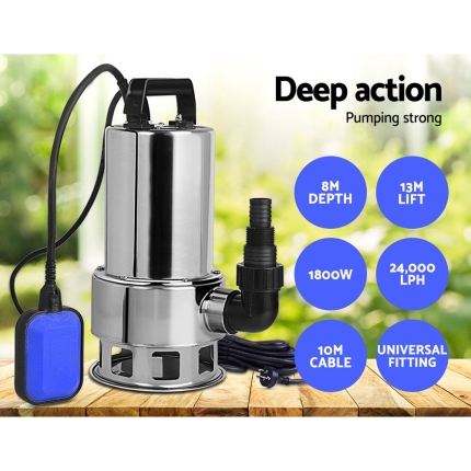 Giantz 1800W Submersible Water Pump - Image 3