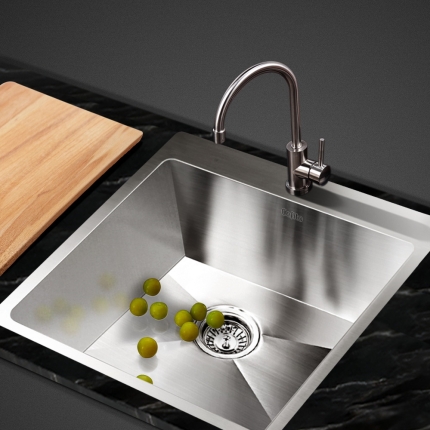 Cefito Stainless Steel Kitchen Sink 530X500MM Under/Topmount Sinks Laundry Bowl Silver - Image 7