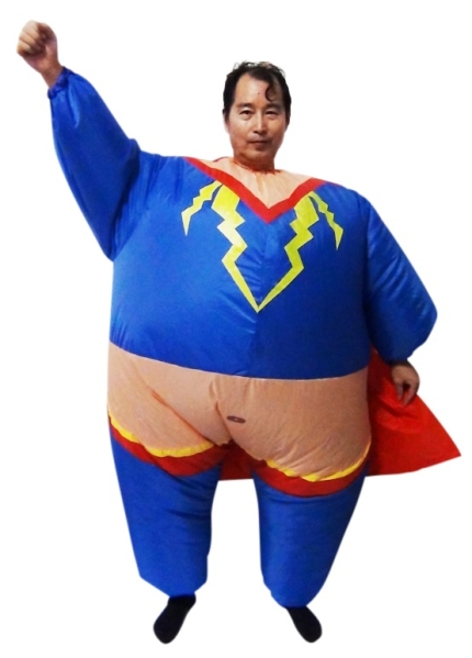 Super Hero Fancy Dress Inflatable Suit -Fan Operated Costume - Image 2