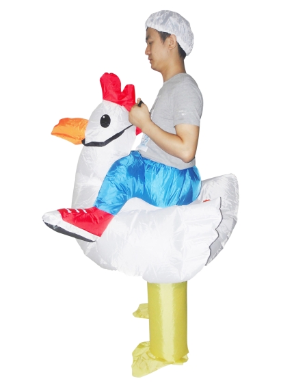 CHICKEN Fancy Dress Inflatable Suit - Fan Operated Costume - Image 2